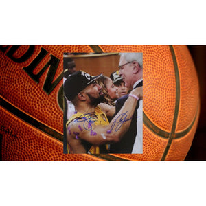Derek Fisher and Phil Jackson Los Angeles Lakers 8 by 10 signed photo