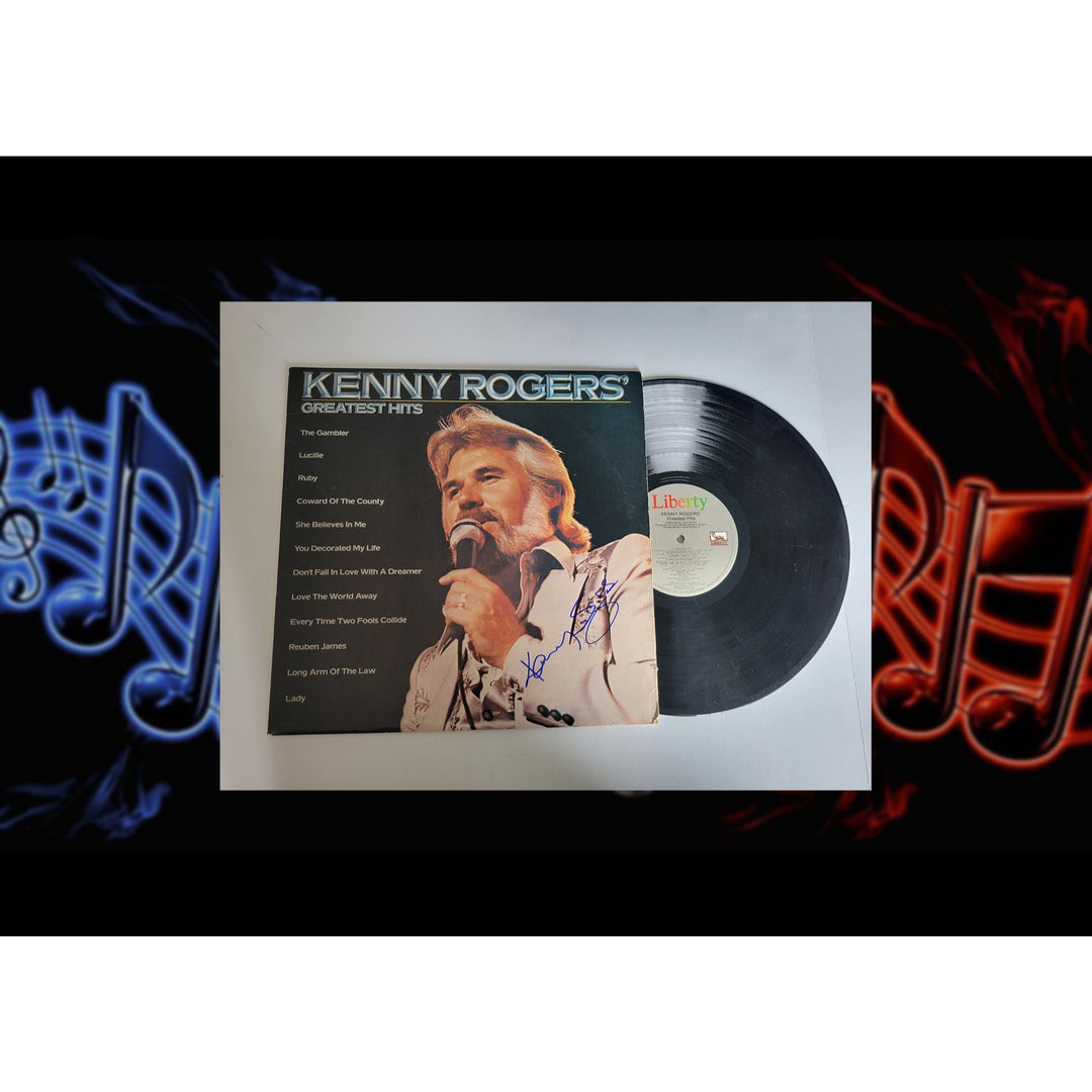 Kenny Rogers LP signed with proof - Awesome Artifacts 