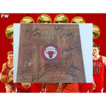 Load image into Gallery viewer, Chicago Bulls NBA champs team signed Michael Jordan Dennis Rodman Scottie Pippen 12 by 12 floor board
