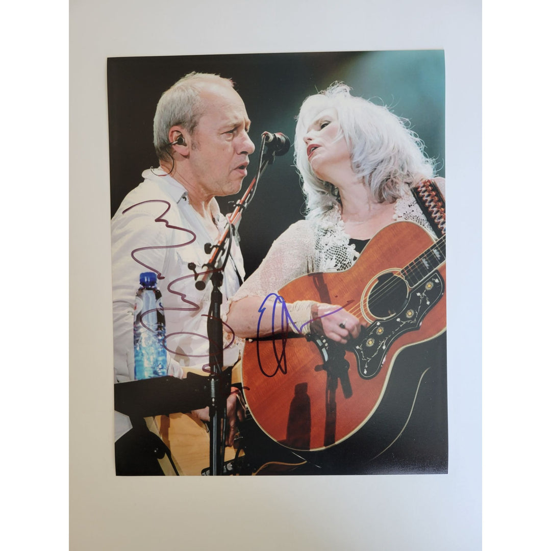 Emmylou Harris and Mark Knopfler 8x10 photo signed with proof