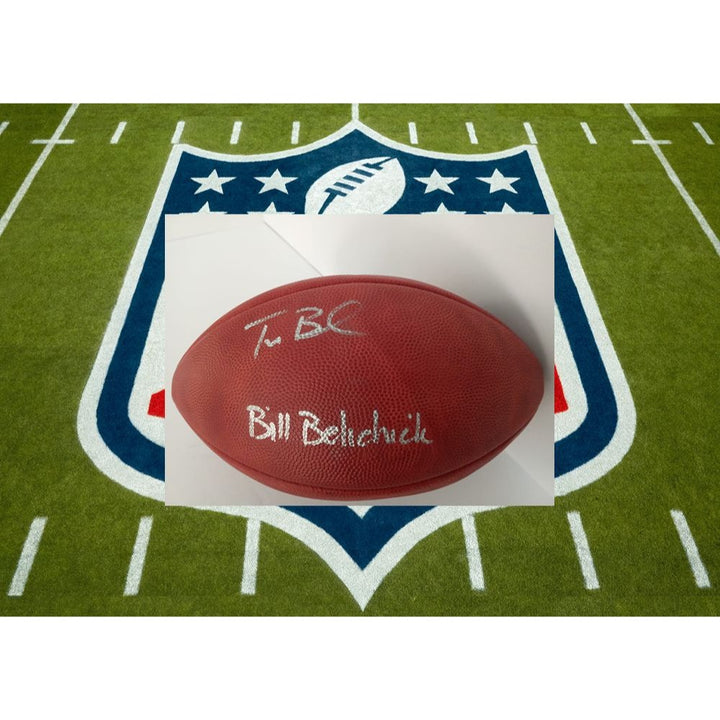 New England Patriots Tom Brady Bill Belichick NFL game football - Awesome Artifacts 