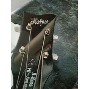 Paul McCartney and Ringo Starr British flag Hofner bass guitar signed with proof