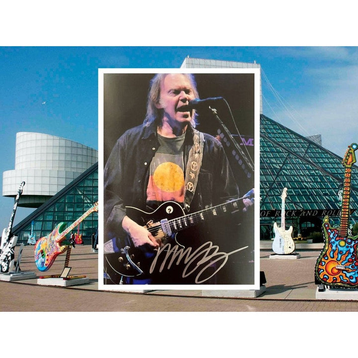 Neil Young 5 x 7 photograph signed with proof - Awesome Artifacts 