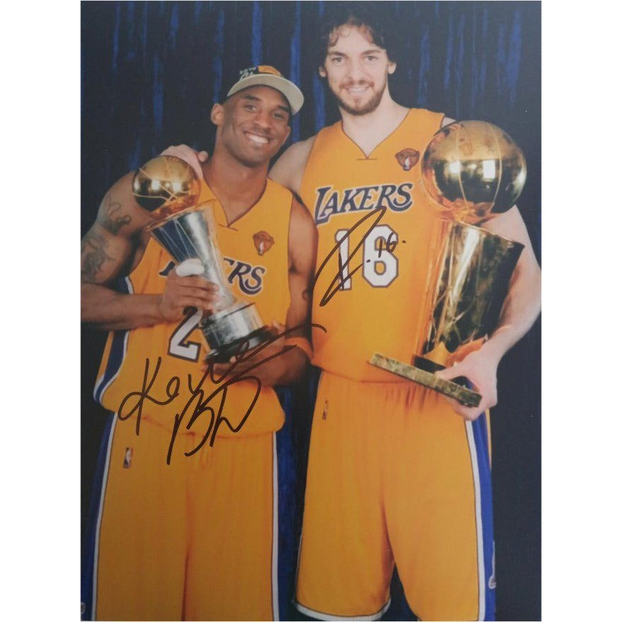 Kobe Bryant and Pau Gasol 8x10 photo signed with proof - Awesome Artifacts 