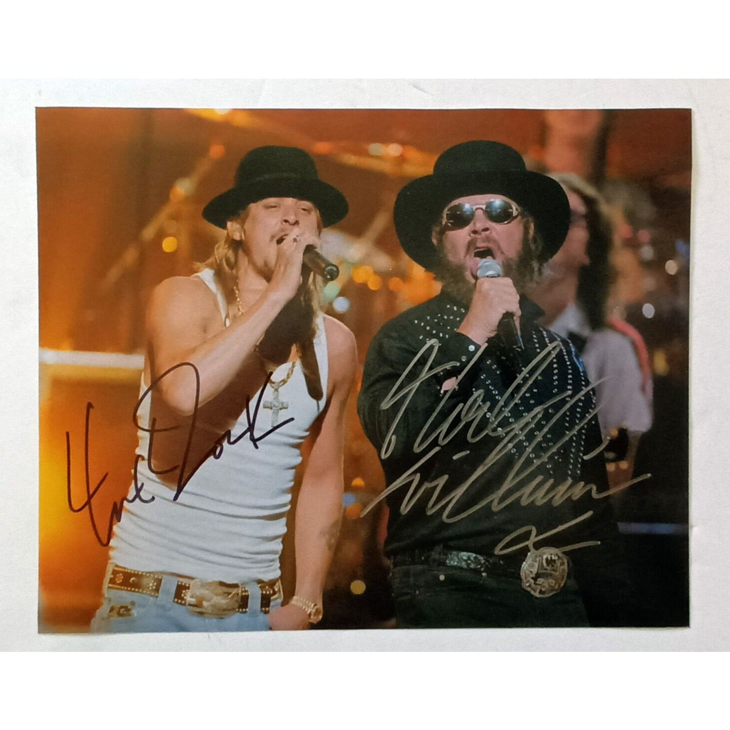 Hank Williams Jr. and Kid Rock 8x10 photo signed with proof