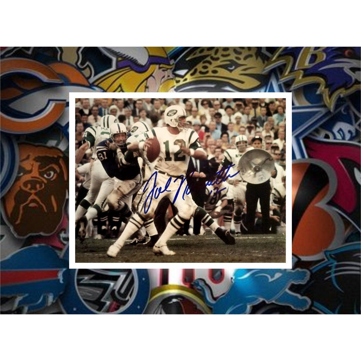Joe Namath New York Jets 8 by 10 photo signed with proof