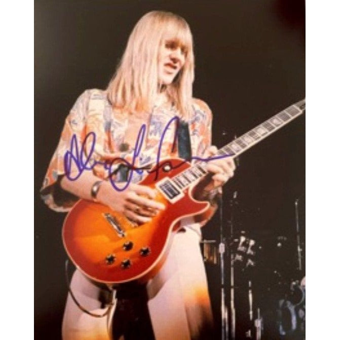 Alex lifeson of Rush 8 by 10 signed photo