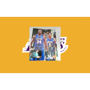 Kobe Bryant and Shaquille O'Neal 16 by 20 photo signed with proof