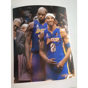 Shaquille O'Neal and Kobe Bryant Los Angeles Lakers 8 by 10 signed photo with proof