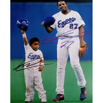 Load image into Gallery viewer, Vladimir Guerrero Jr and Vladimir Guerrero senior 8 x 10 photo signed with proof

