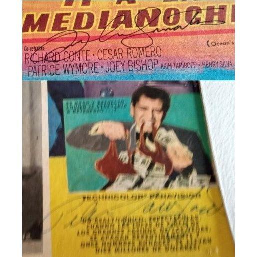 Certificate of Authenticity for Sammy Davis jr. Frank Sinatra Dean Martin Peter Lawford and Angie Dickinson original lobby card signed