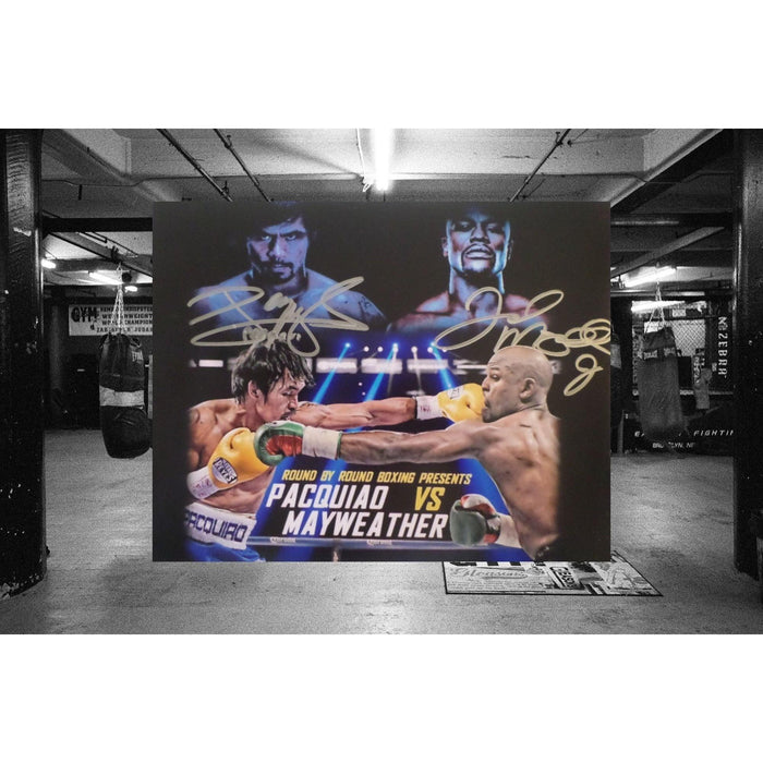 Floyd Mayweather Jr and Manny Pacquiao 8x10 signed photo