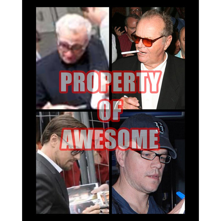 Leonardo DiCaprio, Matt Damon, Martin Scorsese, Jack Nicholson 8 by 10 signed photo with proof - Awesome Artifacts 