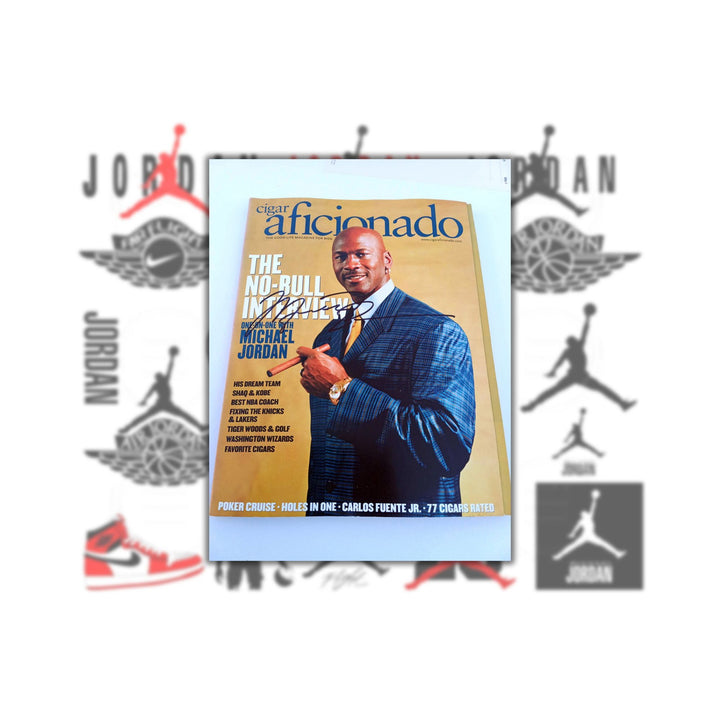 Michael Jordan 2005 Cigar Aficionado Magazine signed with proof