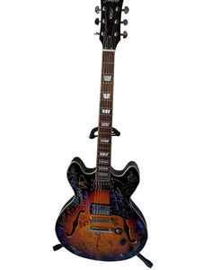 Chris Cornell, David Grohl, David Bowie, Eddie Vedder, 30 Rock Legends hollow-body signed guitar with proof