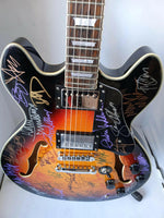 Load image into Gallery viewer, Chris Cornell, David Grohl, David Bowie, Eddie Vedder, 30 Rock Legends hollow-body signed guitar with proof
