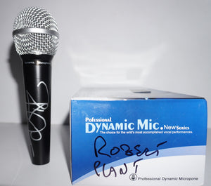 Robert Plant - Led Zeppelin signed microphone with proof
