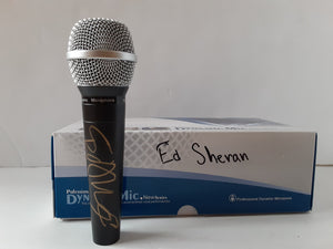 Ed Sheeran signed microphone with proof