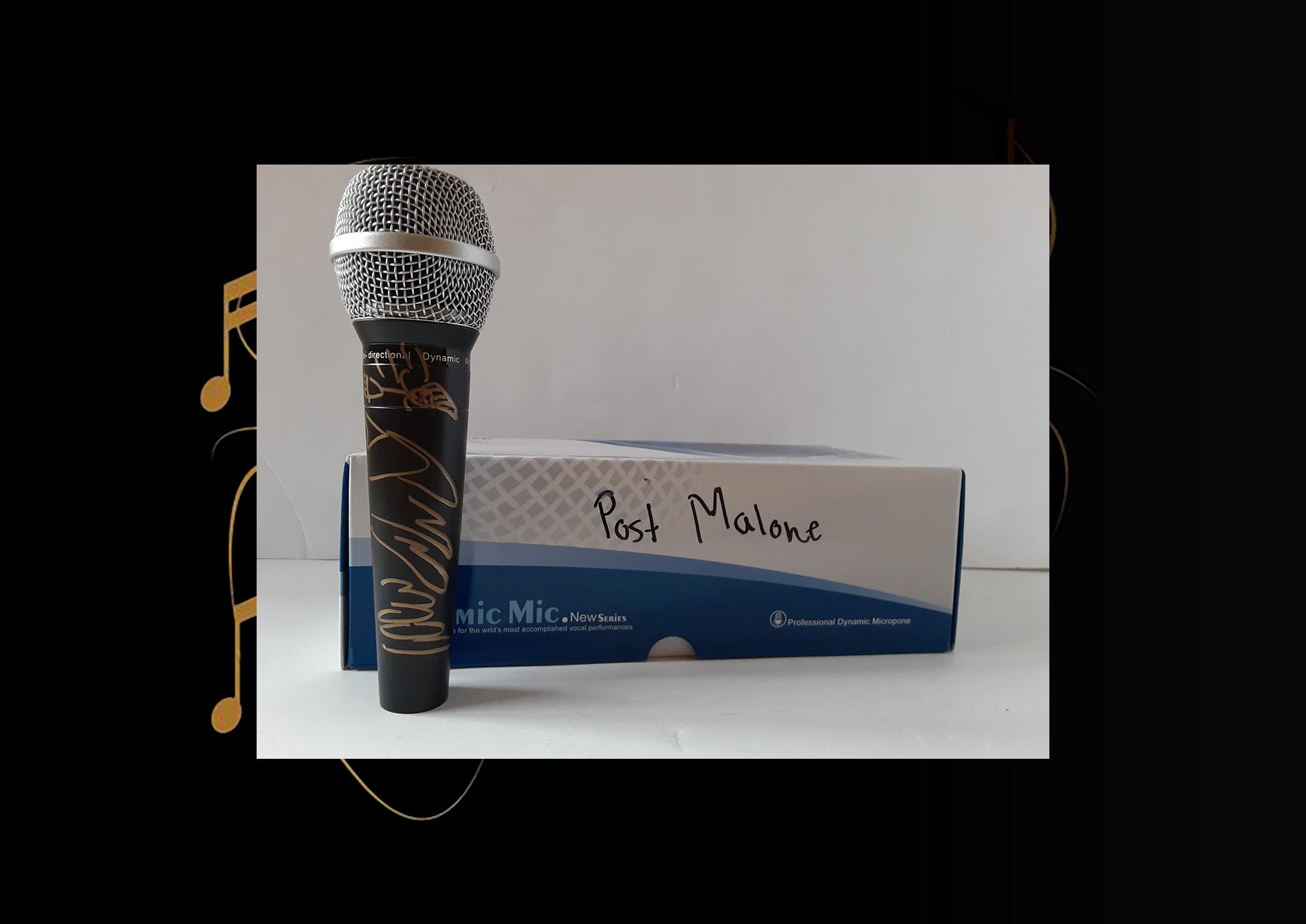 Post Malone-Austin Richard Post signed microphone with proof