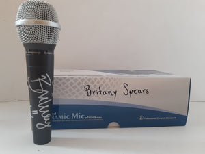 Britney Spears signed microphone with proof