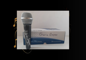 Gloria Gaynor signed microphone with proof