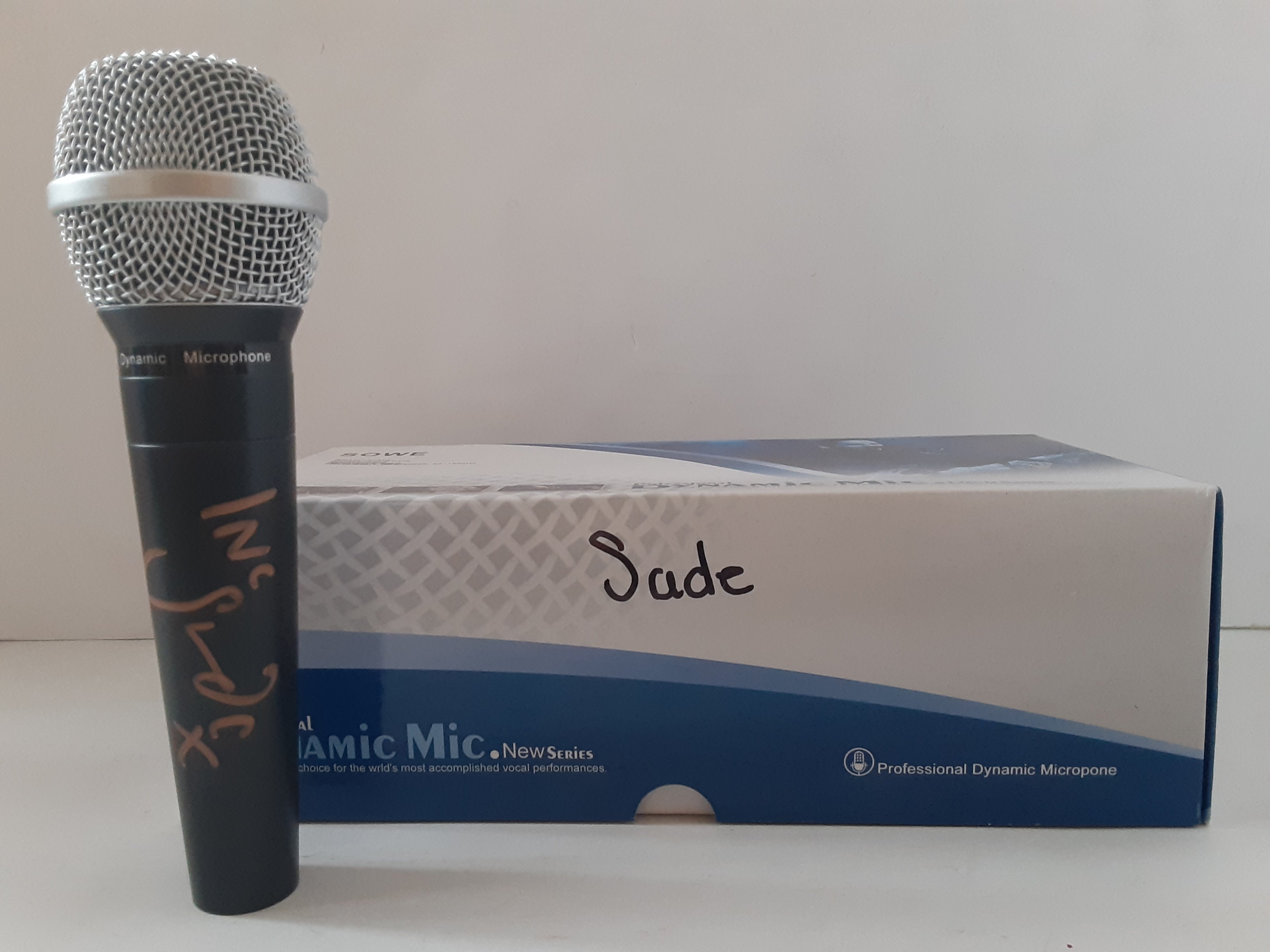 Sade Adu signed microphone with proof