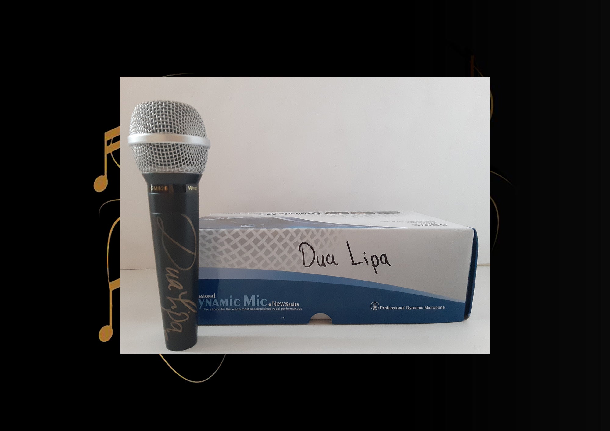 Dua Lipa Dynamic microphone signed