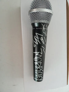 Steven Patrick Morrissey lead singer of The Smiths signed microphone with proof