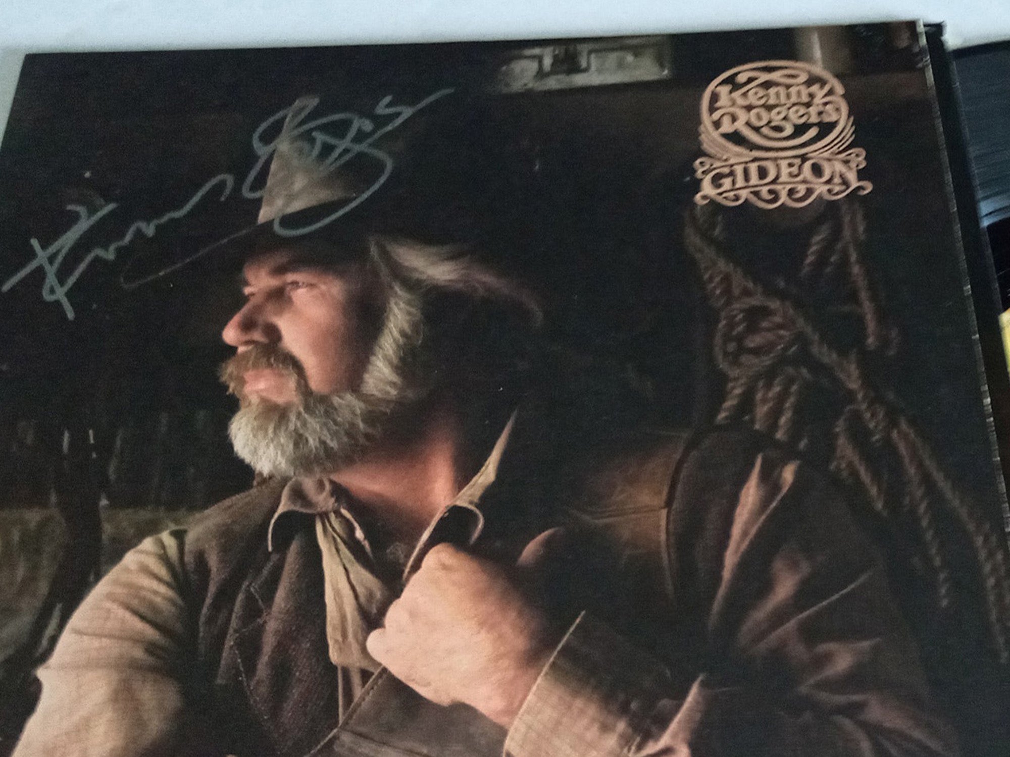 Kenny Rogers Gideon LP signed with proof