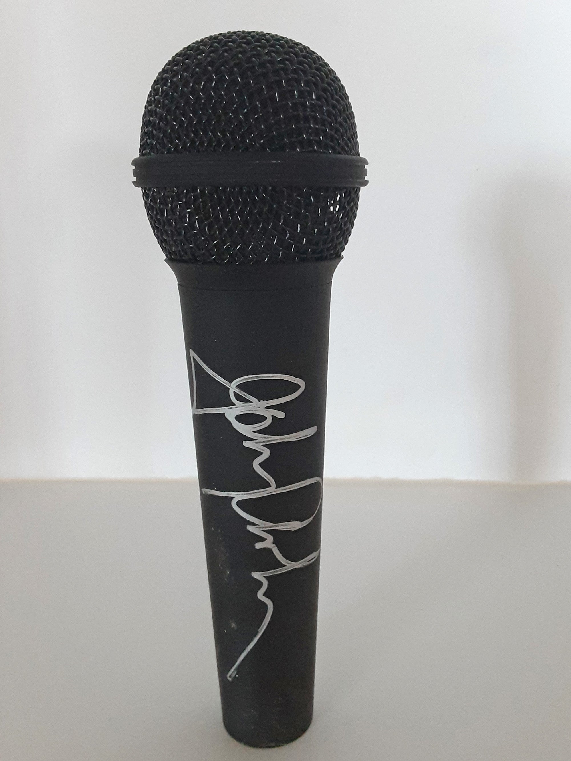 Johnny Cash microphone signed with proof
