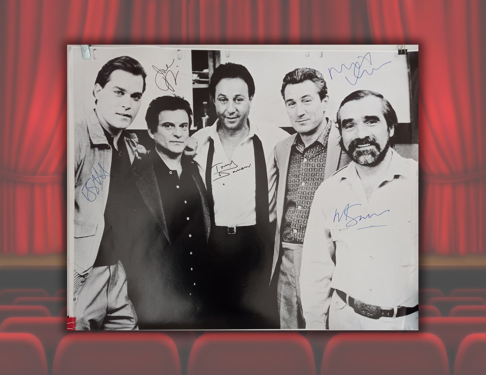 Goodfellas Ray Liotta, Robert De Niro, Joe Pesci, Martin Scorsese 24x30 photo signed with proof