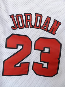 Chicago Bulls Michael Air Jordan 1995/96 White Champion Jersey