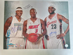 Load image into Gallery viewer, LeBron James, Carmelo Anthony and Dwyane Wade 16x20 photo signed with proof
