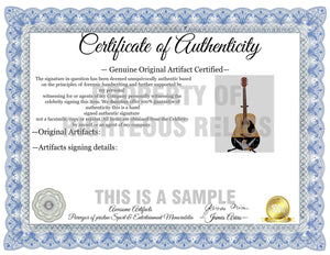 Garth Brooks acoustic one of a kind guitar signed with proof