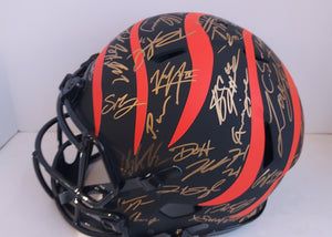 Joe Burrow Cincinnati Bengals 2021 22 Speed pro model helmet team signed with proof