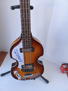 Paul McCartney left-handed Hoffner bass guitar signed with proof