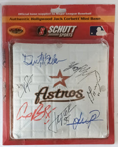 Houston Astros Jeremy Pena, Jose Altuve, Yordan Alvarez, Dusty Baker, Alex Bregman, Justin Verlander, Framber Valdez mini authentic base signed with proof
