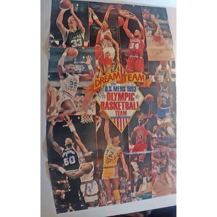 Dream Team Michael Jordan, Magic Johnson, Larry Bird 1992 USA Gold Medal winning basketball team poster