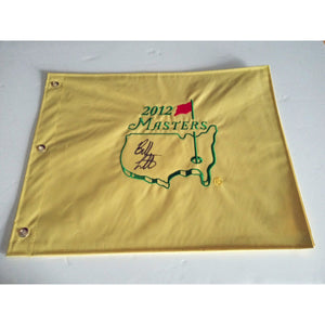 Bubba Watson 2012 Masters pin flag signed with proof