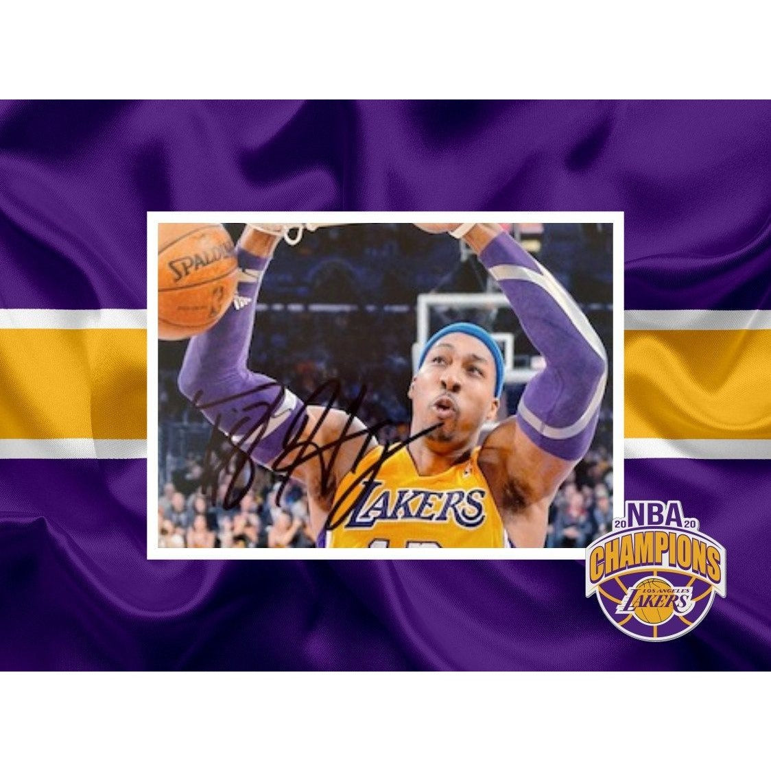 Dwight Howard Los Angeles Lakers 5 x 7 photo signed with proof