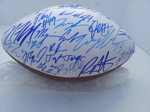 Los Angeles Rams 2021-22 team signed football with proof