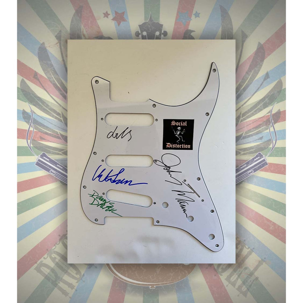 Mike Ness Social Distortion electric guitar pickguard signed with proof