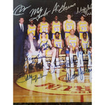 Load image into Gallery viewer, Los Angeles Lakers Earvin Magic Johnson, James Worthy, Jerry Buss team-signed 11 by 14 photo
