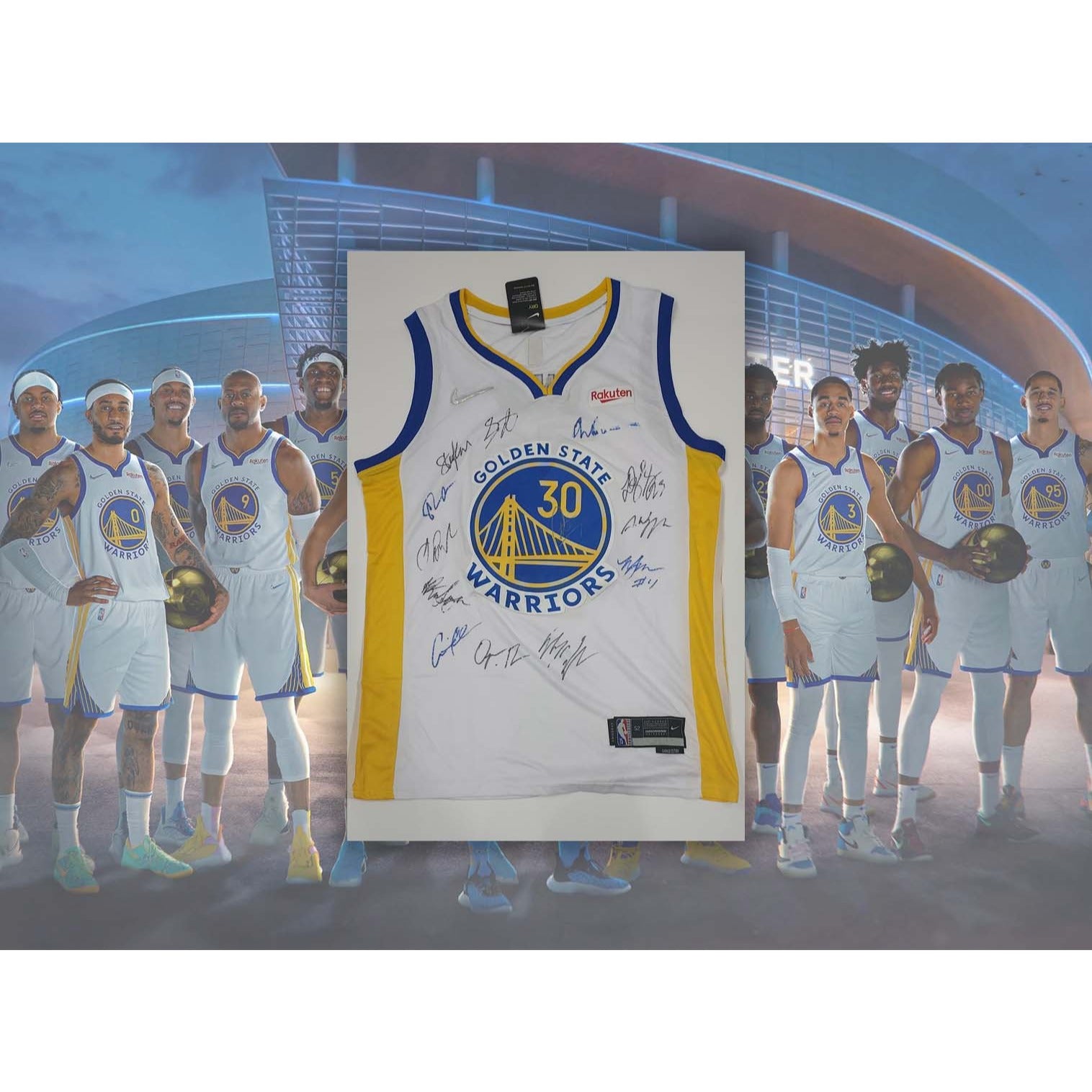 Framed Jonathan Kuminga Golden State Warriors Autographed Blue