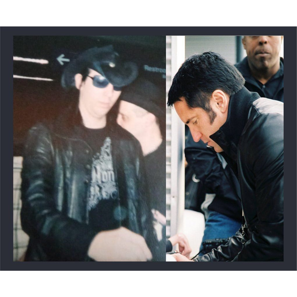 Marilyn Manson and Trent Reznor 8x10 photo signed with proof - Awesome Artifacts 