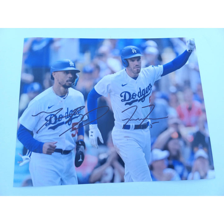 Freddie Freeman, Mookie Betts, Los Angeles Dodgers 8x10 photo signed with proof