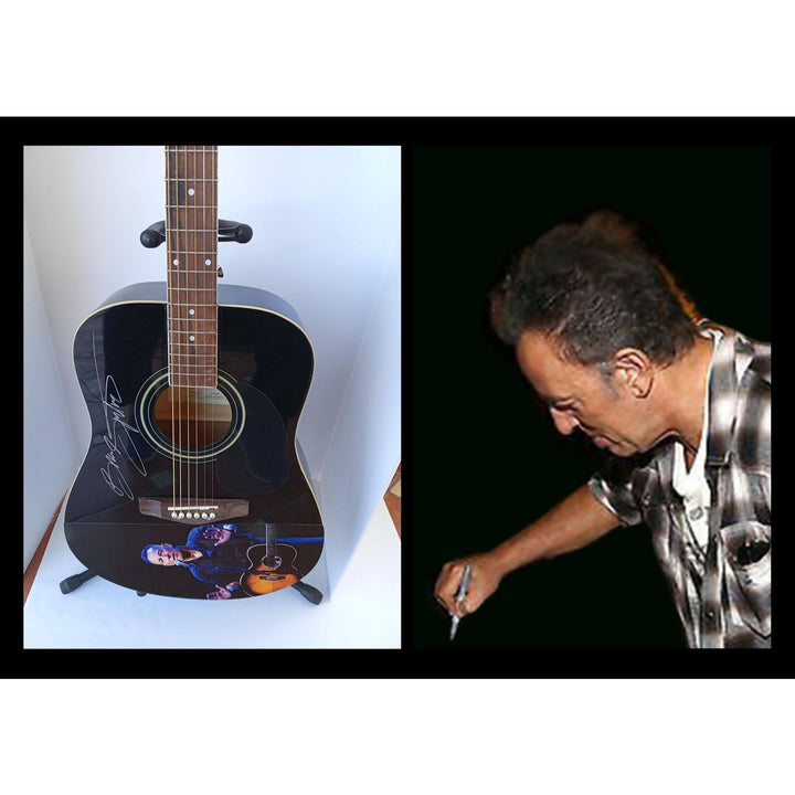 Bruce Springsteen Glen Burton full size acoustic guitar signed with proof