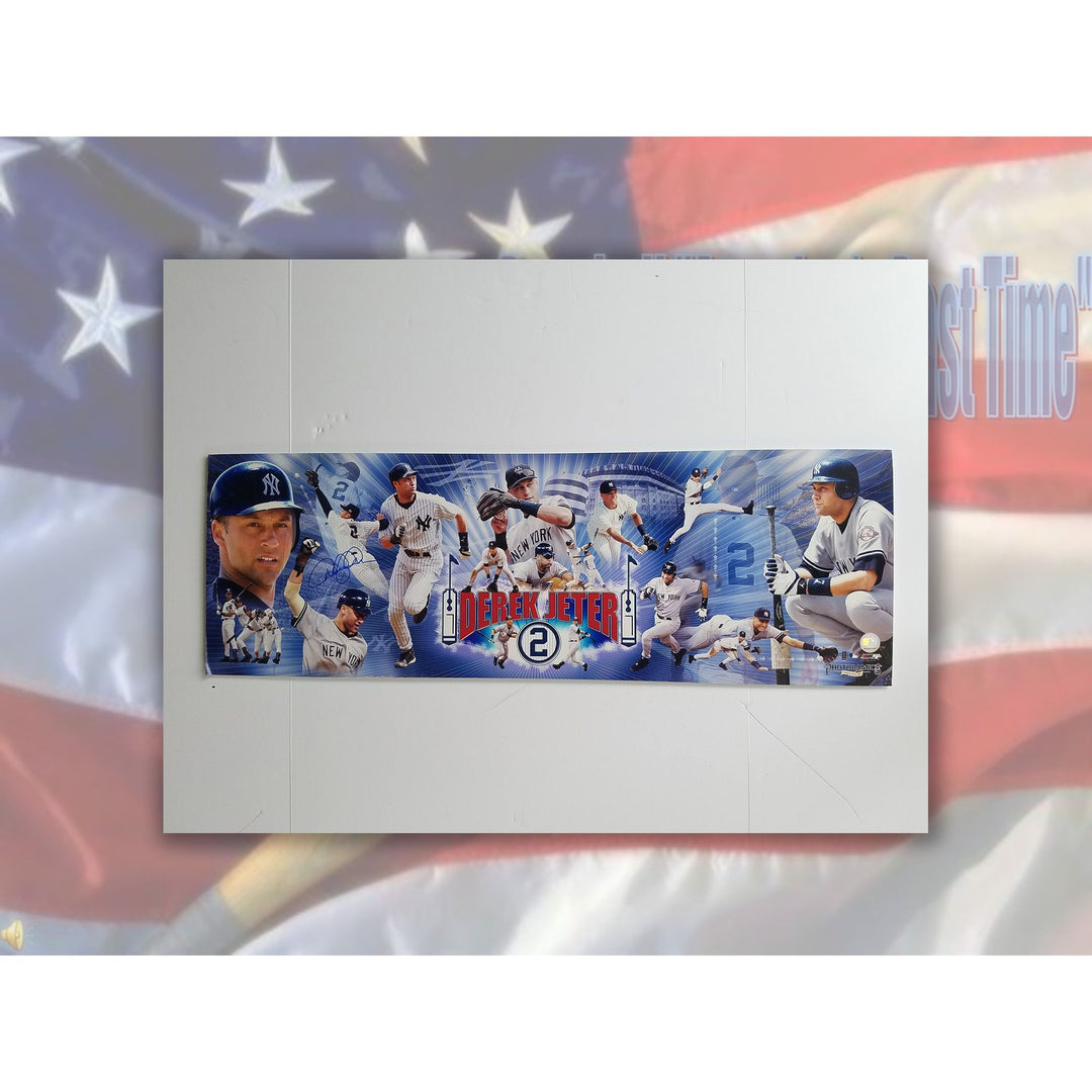 Derek Jeter New York Yankees 36x12 poster signed with proof