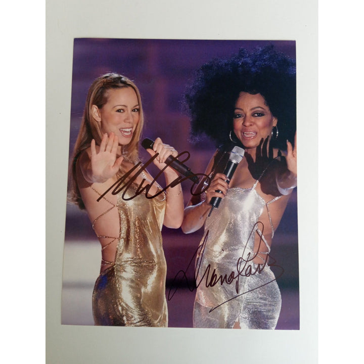 Diana Ross and Mariah Carey 8 by 10 signed photo with proof