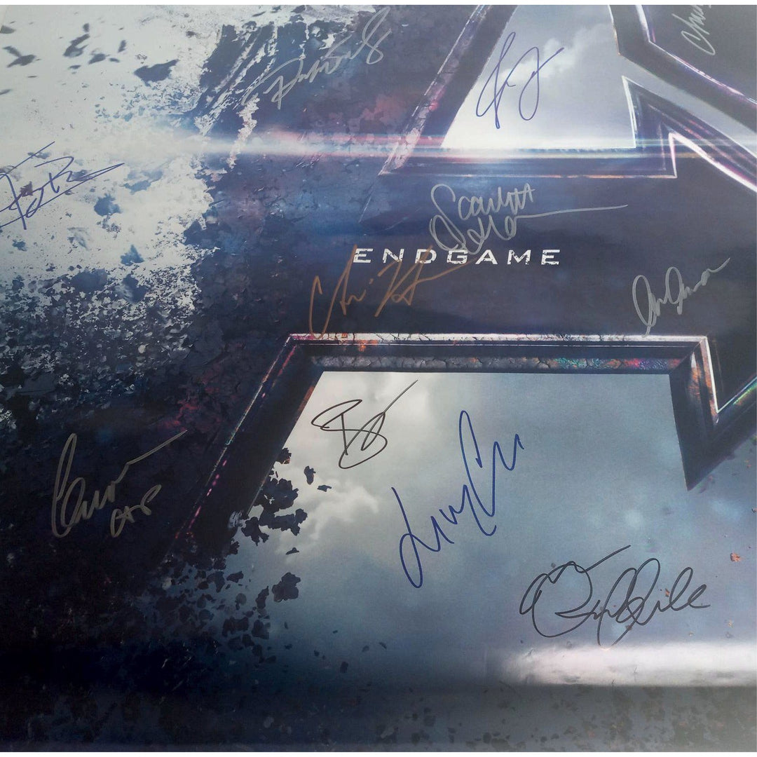 End game 24 by 36 original movie poster Chris Evans Scarlett Johansson Robert Downey Jr Chris Hemsworth 15 signatures in all